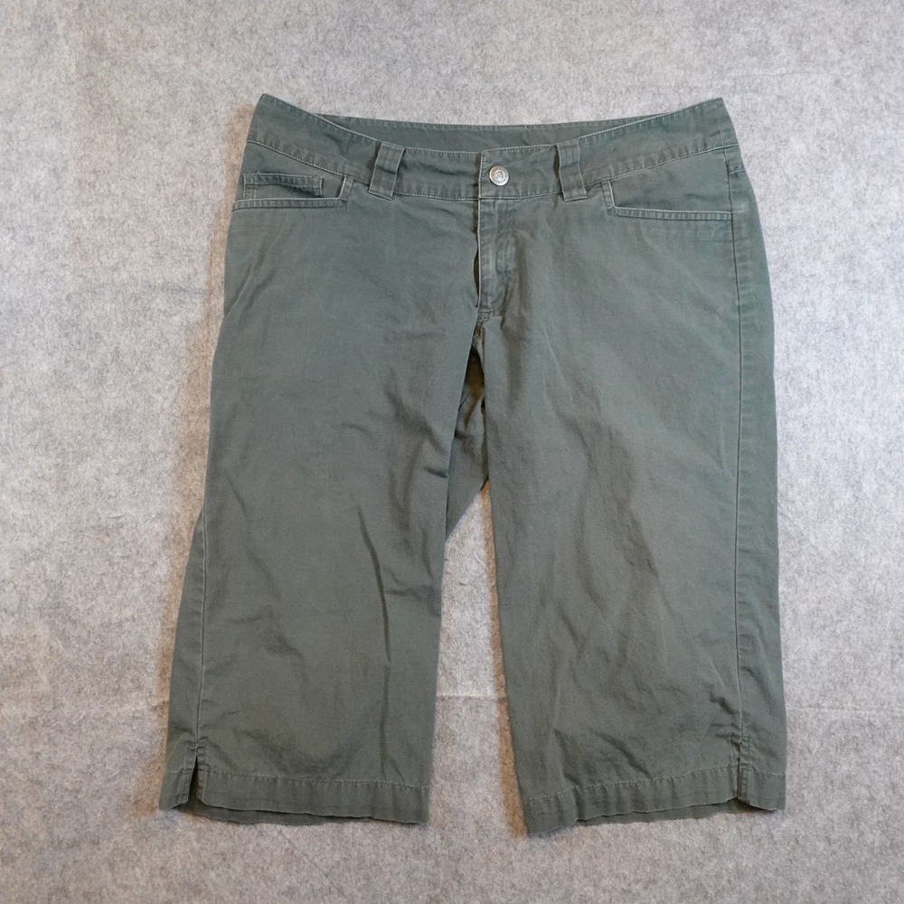 Patagonia Pants Women 8 Green‎ All Wear Capris Organic Cotton Utility Cargo